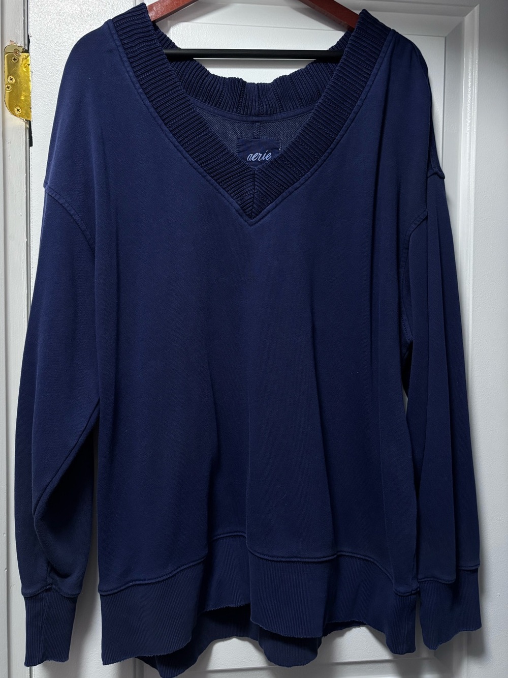 Aerie Navy Blue V-Neck Sweater